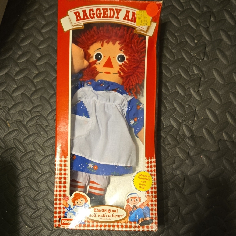 Raggedy Ann Doll with Blue Dress and Red Hair